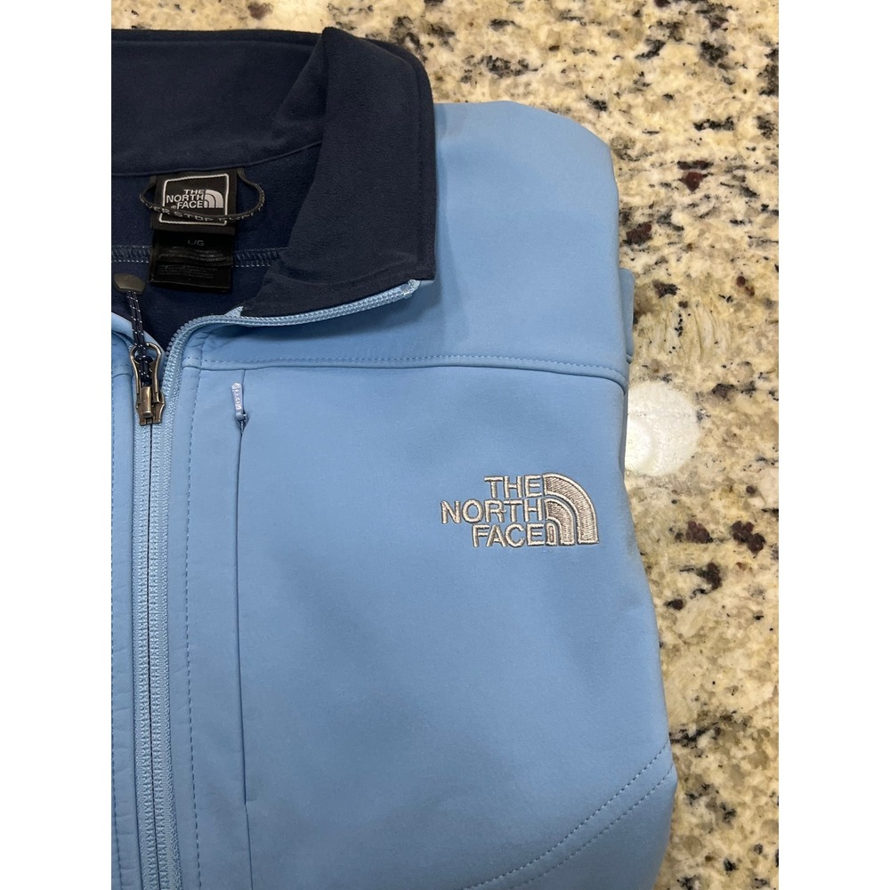 The North Face Womens Apex Bionic Softshell Jacket Light Blue Full Zip Large - Picture 2 of 11